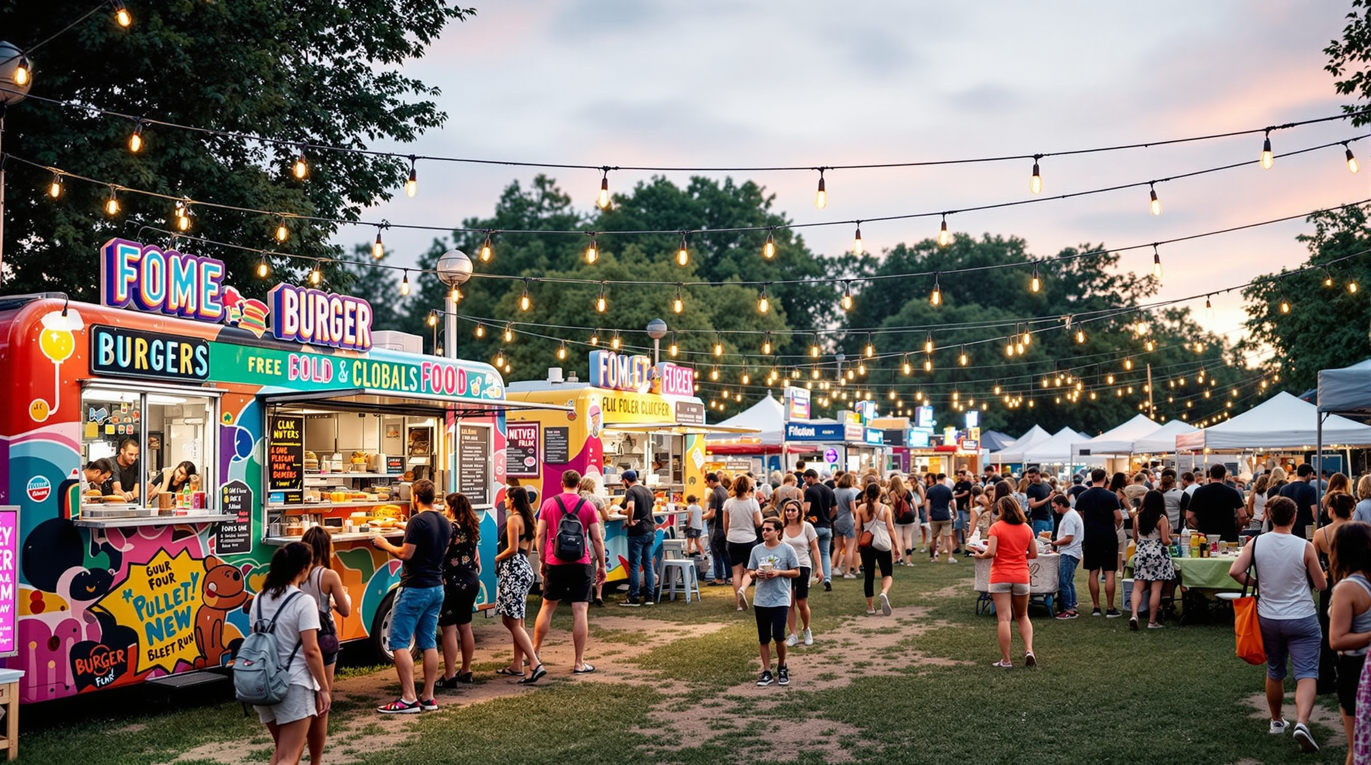 Food vendors serving hungry festival-goers at the Ypsilanti Heritage Festival