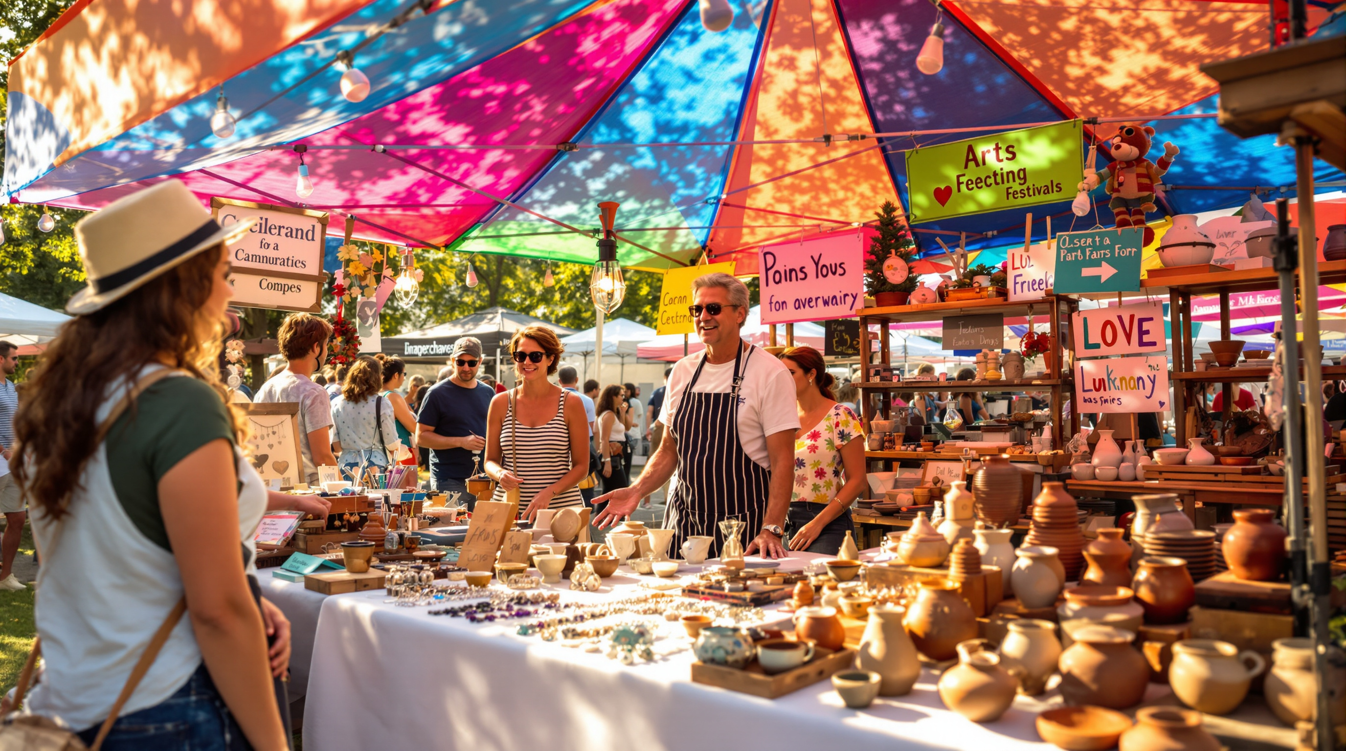 Arts and crafts vendor booth at the Ypsilanti Heritage Festival